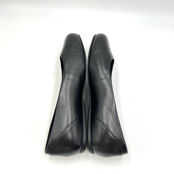 6WW 6 X-WIDE SoftWalk Womens Sonoma Black Leather Round Toe Ballet Flats Shoes - Picture 9 of 12
